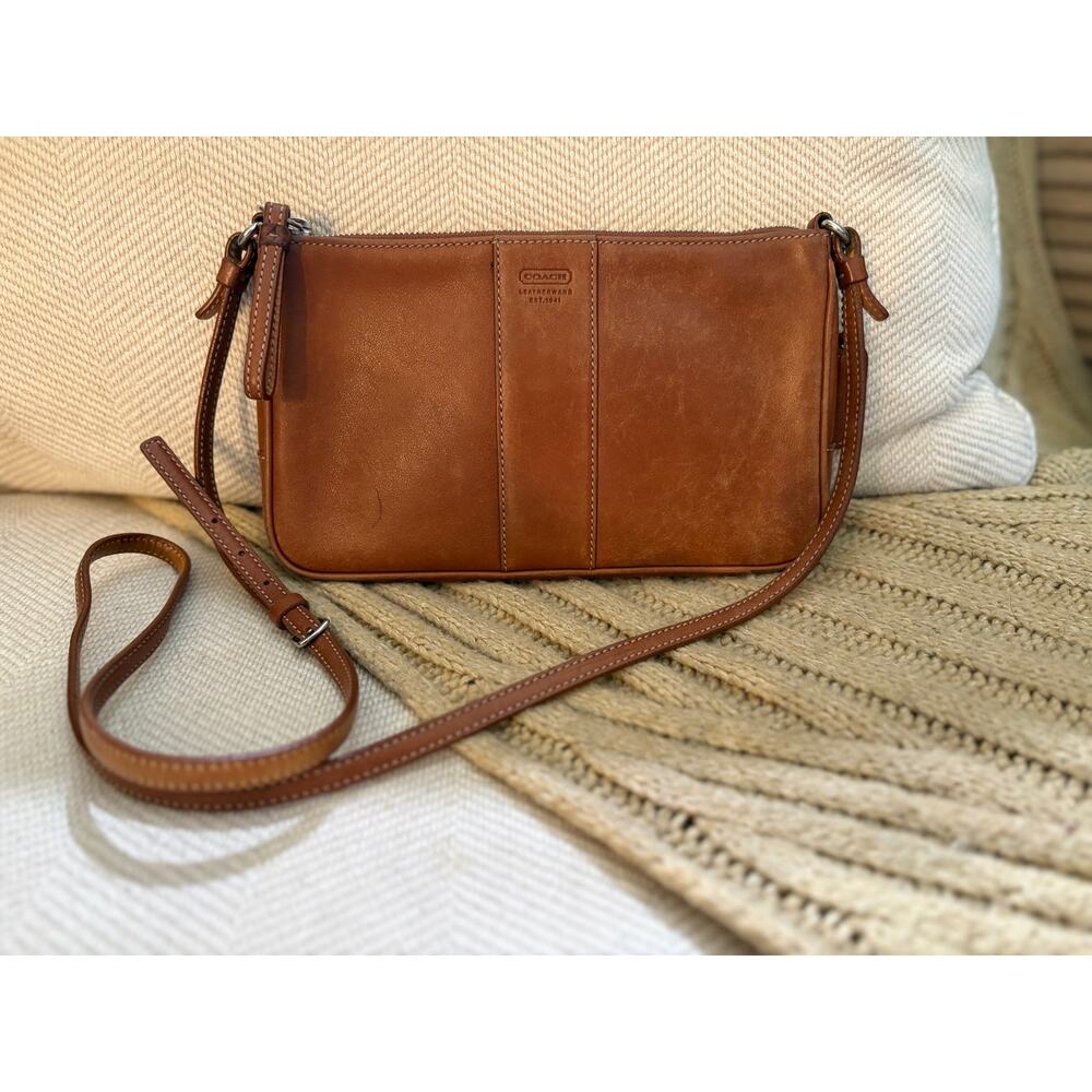 Coach Slim Demi Leather Crossbody 7578 Tan